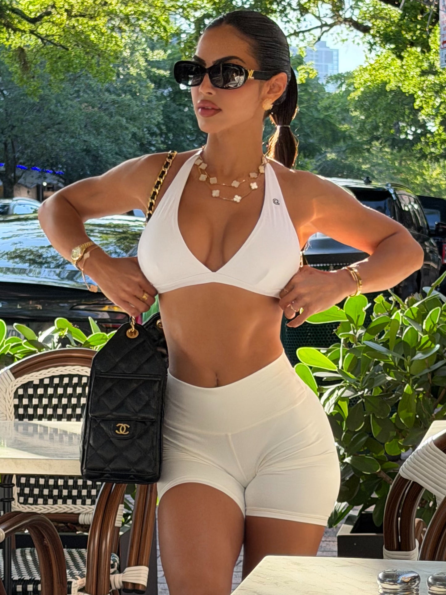 Signature Sculpt Backless Halter White
