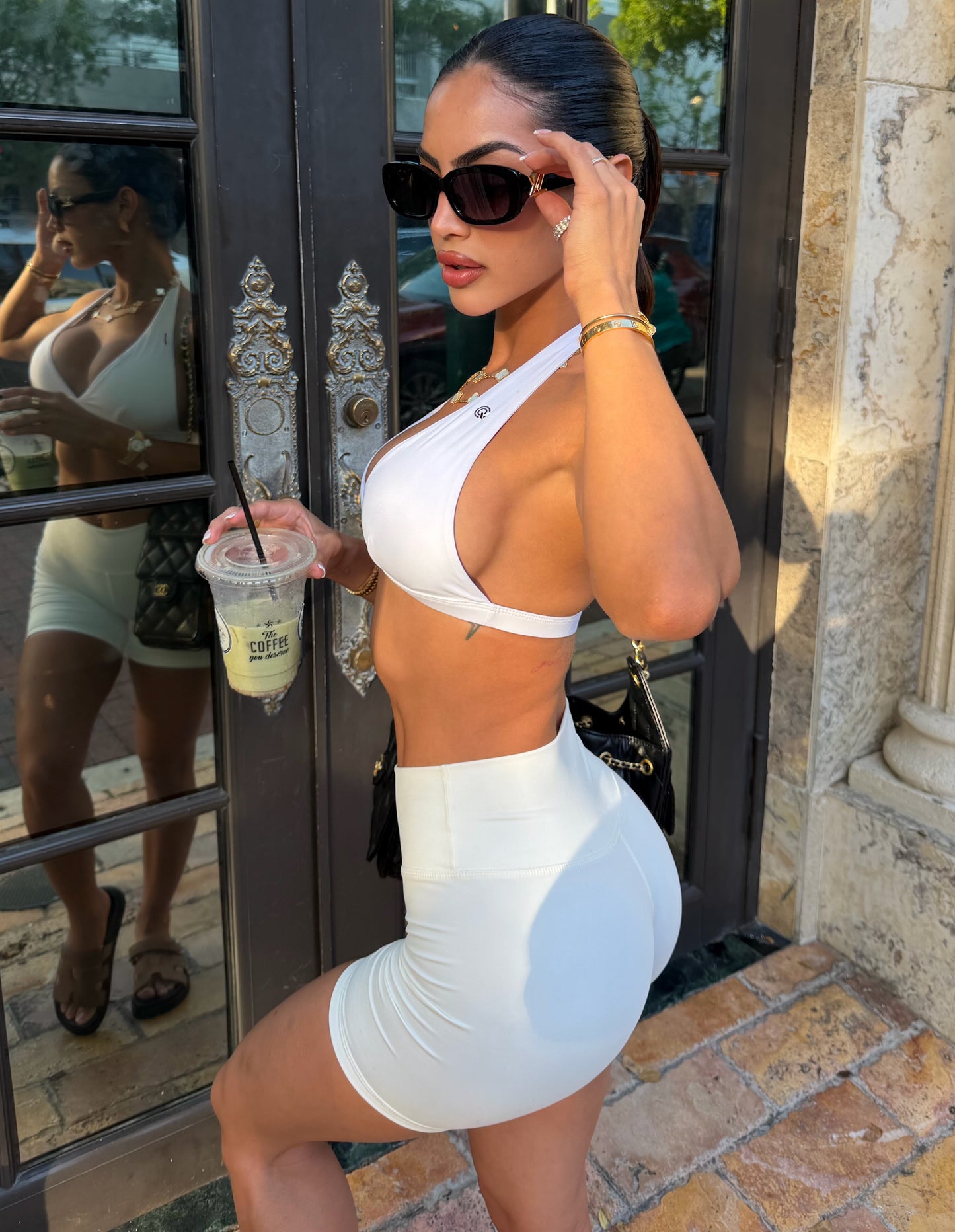 Signature Sculpt Backless Halter White
